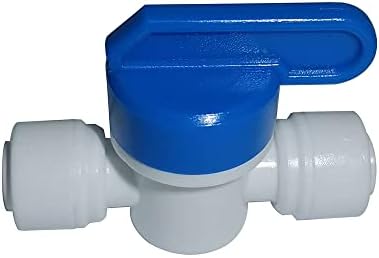 Food-Grade Quick Connector Push-In Tube Fitting - 1/4"to 3/8" O.D. Reducing Tube Shut off Ball Valve for Reverse Osmosis Water Filter Purifier (Pack of 5) by YZMSZ