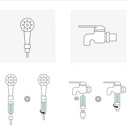 Vitamin C Shower Filter for Hard Water, Shower Aromatherapy, Water Purifier Bathroom Accessories Remove Chlorine Fluoride Heavy Metals Improves Skin Condition Protects Hair Rose Scent - Image 3
