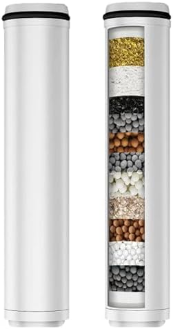 BOWGER 2-Pack Shower Filter Replacement for Handheld Shower Head- Water Softener Filter Cartridge for Hard Water - Remove Chlorine and Heavy Metals by QualityOrientedManufacturer