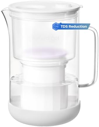 Waterdrop PT-13W TDS-Reducing Glass Water Filter Pitcher, Large 10-Cup by Waterdrop