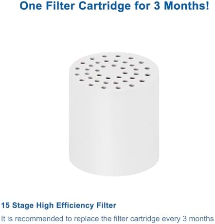 NearMoon 15 - Stage Replacement Cartridge Universal High Output Shower Filter with VC, Reduce Hard Water, Heavy Metal Impurity, Improve Skin & Hair, Fit Any Similar Filter (1 pack) - Image 2