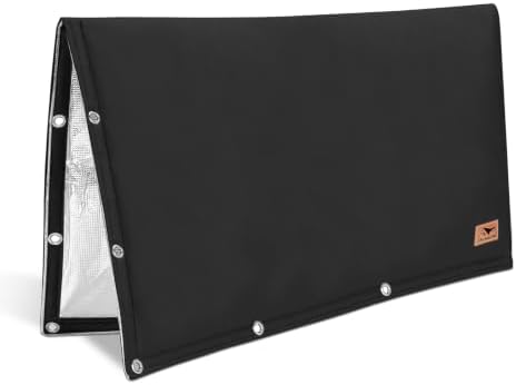 Backflow Preventer Insulation Cover - 2 Way Opening Pipe Insulation Cover for Irrigation Valve, Sprinkler Cover for Outside - Winter Freeze Protection Backflow Cover - 36" W x 24" H, Black by DEMEDO