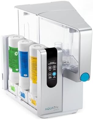 AquaTru Classic Smart Alkaline Countertop Water Purifier | 4-Stage Reverse Osmosis Filtration System | Certified to Reduce 84 Contaminants Like Lead, Forever Chemicals | No Plumbing | Adds Minerals by AQUATRU