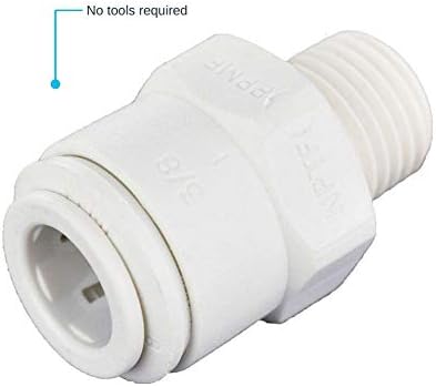 John Guest 3/8 Inch OD x 1/4 Inch NPT Male Connector, Push to Connect Plastic Plumbing Fitting, PP011222WP - Image 5