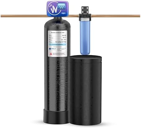 WECO Whole House Backwash Filter/Softener with EcoMix Advanced Softener Media and Big Blue Sediment Pre-Filter for the Reduction of Hardness, Iron, Manganese and Tannins (12" x 52" - 23,000 Grains) by WECOFilters