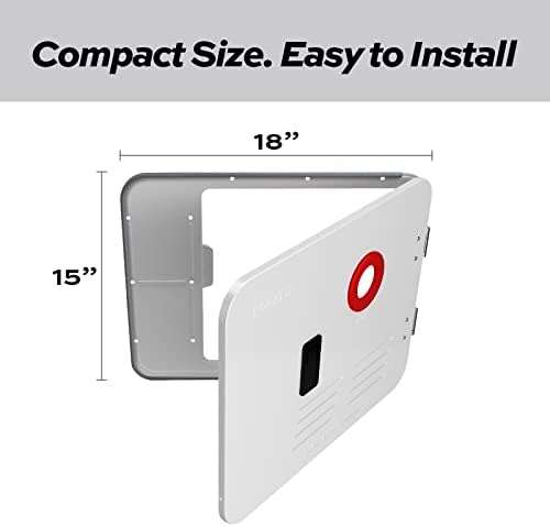 FOGATTI 15" x 18" InstaShower 7 RV Tankless Water Heater Door, White - Image 4