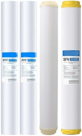 1 se 20 Inch 4 Stage Pre-Filtration System Replacement Set, with 2 x 1/5 Micron PP Sediment Filters + UF Membrane + SFN Filter for Whole House Water Treatment by Unknown