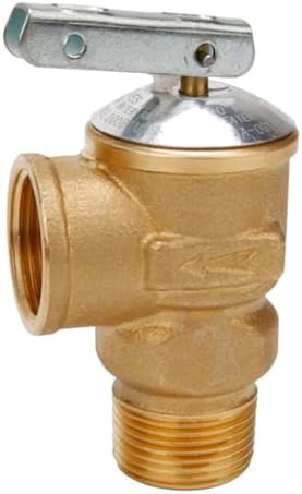 Temperature Pressure Relief Valve 3/4 NPT 150PSI Hot Water Storage Tank, Brass Material, High Temperature - Reliable Pressure Relief, Wide Application, Safe Water Heater Kit by Unknown