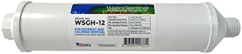 WaterSentinel WSGH-12 3-Stage Garden Inline Water Filter with Garden Hose Connection, Reduce Sediment, Hard Water, Rust, Chlorine, Odor, Organic Gardening Plant Health by WaterSentinel