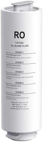 5-in-1 RO Replacement Filter Compatible with Bluevua RO100ROPOT-Lite by VUTEE