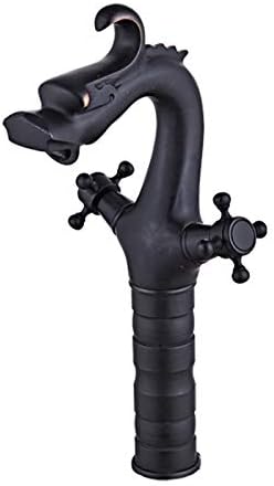 Black Dragon Shaped Basin Basin hot and Cold Water Faucet Sitting Double Handle Faucet, high Model - Image 2