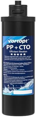 Vortopt Under Sink Water Filter Replacement,NSF/ANSI 42 Certified,Black-Q1 by Vortopt