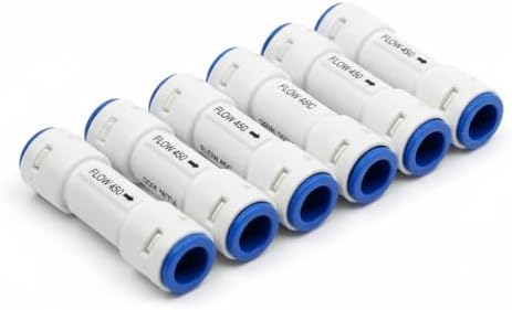 RO Flow Restrictor 450ml/min and 400ml/min 1/4" Quick Connect Inline Valve for Reverse Osmosis Systems - 5 Pack by REMREST