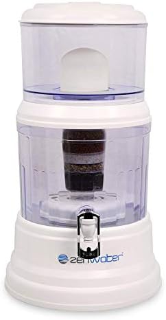 ZENWATER 4-Gallon Countertop Gravity Water Filter System - Portable Alkaline Filtration System - Enjoy Clean and Mineral-Rich Hydration At Home, Office, or Travel by ZenWater