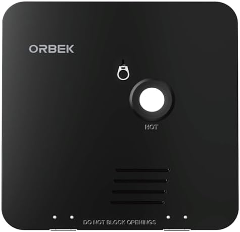 ORBEK 18 x 18 in RV Water Heater Door & Flange, Black by ORBEKTanklessWaterHeater