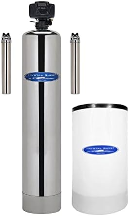 Crystal Quest Whole House Water Softener with Pre/Post Filtration (3 Stages of Filtration) | Stainless Steel, 1.5 Cubic Feet of Resin by CrystalQuest