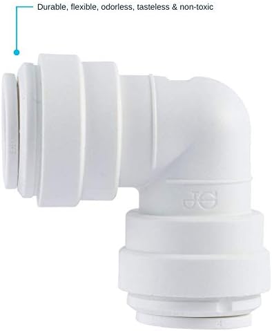 John Guest Speedfit 3/8 Inch OD Union 90 Degree Elbow Connector, Push to Connect Plastic Plumbing Fitting, PP0312WP - Image 3