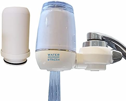 Water Stream by Little Luxury, Luxury Home Tap Water Filter, Ceramic & Carbon Filter (1 Filter Included), Reduces Lead, Chlorine & More, Fits Standard Faucets, Vertical Faucet Mount, Refreshing Water - Image 3