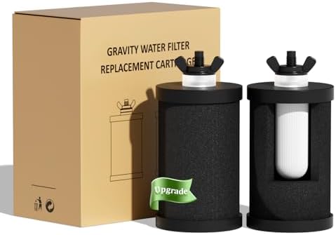 Purewell PF-1 Upgraded 3-Stage Composite Purification Elements, Replacement Filters for Berlkey® and ProOne® Filters, Berlkey® and ProOne®, Purewell, Big+ Water Filter System (2 Pack, K Series) by Purewell