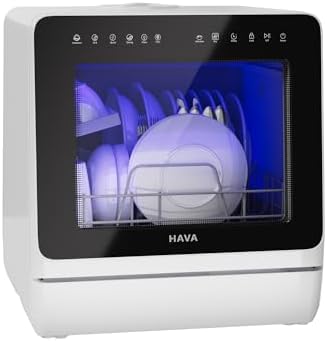 HAVA Countertop Dishwasher with Water Softener & Enhanced Energy Efficiency by HAVA