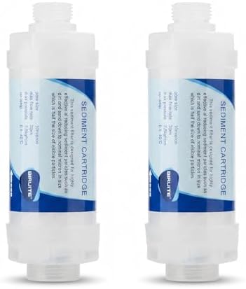Sediment Filter Cartridge, 10 Micron, Transparent Housing, for Washing Machine & Water Heater, 2 Pack by Unknown