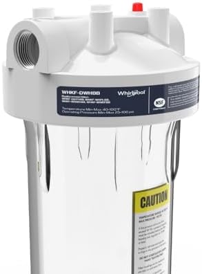 Whirlpool 10" x 4.5" Large Capacity Whole House Water Filter System WHKF-DWHBB, 1" Metal Port, Home Water Pre-Filtration for Well and City Water, Clear Housing, Timer Included for Replacement Filter - Image 6
