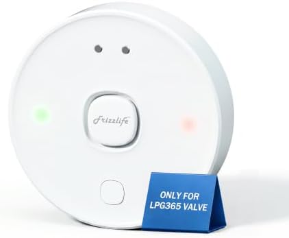 Frizzlife LR80 Smart Water Leak Detector ONLY for LPG365 Shutoff Valve, LoRa Long-Range Leak Sensor, Triggers Automatic Valve Shutoff with APP Push, Sound＆Silent Alarm, 1pc, Not Compatible with LP365 by FRIZZLIFE