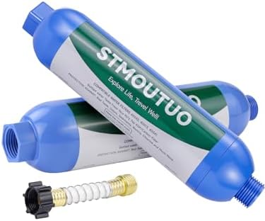 STMOUTUO RV Water Filter with Hose Protector, 2 Pack for Camper. by STMOUTUO