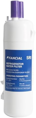 6 Month / 200 Gallon Capacity Replacement Water Filter (NSF43, NSF53, NSF401), Advanced Coconut Shell Activated Carbon Ice and Water Filter for 9081, 469081, 9930, 469930, P4RFKB2, P4RFWB, P5WB2L by Unknown