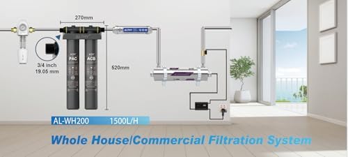 ALTHY Whole House Water Filter System, Commercial/Home/cafe Drinking Water System, Reduce Lead, Chlorine,Sediment, Chemincal & Odor, 3/4" Inlet/Outlet - Image 2