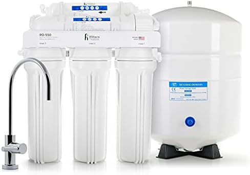 iFilters 5 Stage Premium Reverse Osmosis Complete System 50 GPD with Filters - Faucet & Tank by iFilters