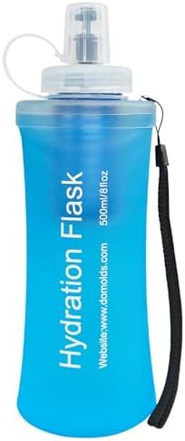 GUYI 500ml Collapsible Water Filter Bottle, Removes Impurities, BPA Free, Ultralight for Hiking, Camping, Cycling & Travel-Blue by GUYI