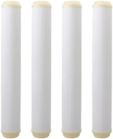 4 Pack 2.8 x 20 Inch UF Membrane Hollow Fiber Replacement Cartridge0.01 Micron Filtration, Suitable for Well Water, Under Sink & Whole Home Systems by Unknown