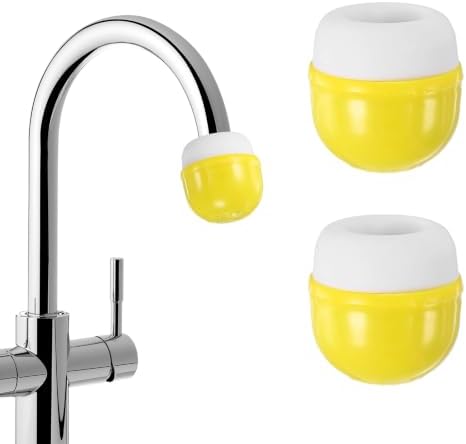 M METERXITY 2-Pack Mushroom Shaped Faucet Water Filter, Yellow by MMETERXITY