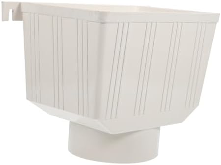 White PVC Downspout Adapter for Rainwater Collection, Easy Install by Operitacx