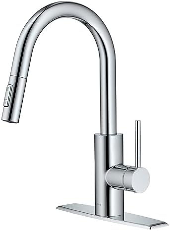 KRAUS Chrome 15 in Single Handle Pull Down Kitchen Faucet KPF-2620CH by Unknown