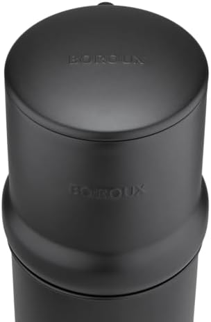 Boroux Compact Gravity-Fed Countertop Stainless Steel Water Filter System | 1.8 Gallons with 2 Authentic Black Foundation. Filters | Matte Black - Image 4