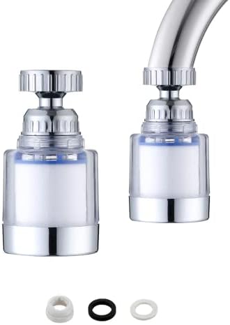 360-Degree Rotating Faucet Filter Sink Water Faucet Filter Water Purifier Faucet Filter Purifier for Kitchen and Bathroom,Removes Heavy Metals and Hard Water(Blue) by Caoxiong