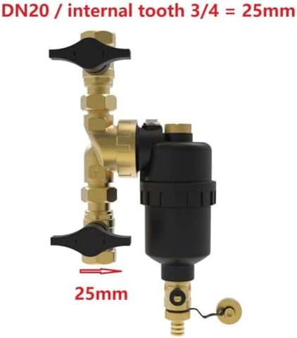 Magnetic Boiler Filter Sludge Separator for Underfloor Heating Systems, 1-Stage Stainless Steel Mesh Filtration,DN20 DN25 DN32 Threaded Connections for HVAC Equipment(DN20) - Image 3