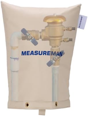 MEASUREMAN Backflow Preventer Insulation Cover 14.3" W x 18.3" H Extra-Thick Sprinkler Valve Pouch Pump Cover for Freeze Protection Thickened Aluminum Foil Layer by MEASUREMAN