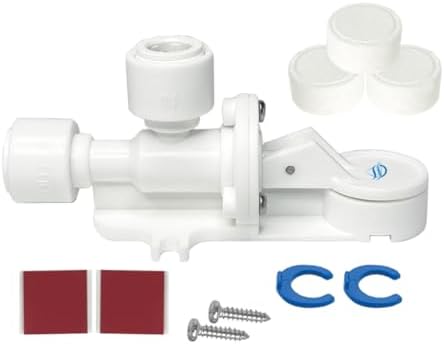 1/4", 3/8", or High Flow Leak Stop Valve, Automatic Water Shut Off Valve, Leak Detector, Leak Protection for Reverse Osmosis to Full Flow Under Sink Water Filters (3/8" 1-Pack) by FiltrationWarehouse