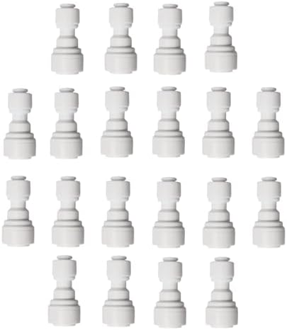 20 Pack 1/4" to 3/8" OD Push to Connect Reducer Union - Straight Tube Fitting Kit for RO Water System & Filters by Unknown