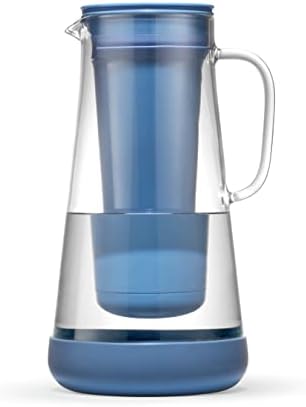 LifeStraw Home– Water Filter Pitcher, 7-Cup, Glass with Silicone Base, Stormy Blue, for Everyday Protection Against Bacteria, parasites, microplastics, Lead, Mercury, PFAS and a Variety of Chemicals by Unknown