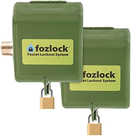 Fozlock Outdoor Faucet Lock System - Insulated Hose Bib Lock with Cover, Stainless Steel - Prevent Theft, Easy Install (2 Pack) by Fozlock