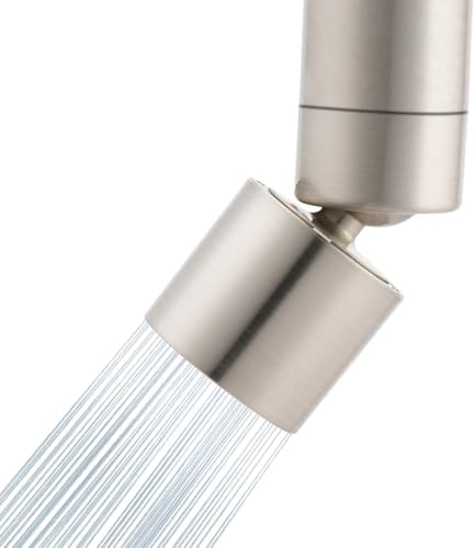Hibbent cUPC Certified 360° Swivel Aerator with 2-Flow, Brushed Nickel by Hibbent