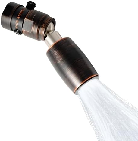 High Sierra® - CLASSIC™ Solid Lead-Free Metal 2.0 GPM Award Winning. High Pressure Shower Head with Trickle Valve. Patented Nozzle Never Clogs - Oil Rubbed Bronze Finish by HIGHSIERRASHOWERHEADS