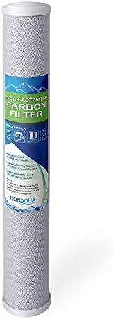 Standard Whole House Coconut Shell Carbon Block 5 Micron Water Filter 20” x 2.5” Fits 20” x 2.5” Housings. Remove Chlorine and Bad Odor. Compatible with C1-20, HX-CB-25-2010, F3WCB32 by Ronaqua