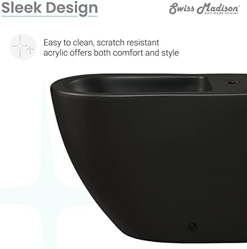 Swiss Madison St. Tropez Floor Mount Classic Bidet in Matte Black - Image 5