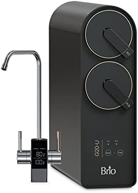 Brio Reverse Osmosis Water Filtration System, 700 GPD, 2:1 Pure to Drain, Tank-Less, Under Sink Faucet Mount by Brio