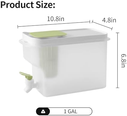 2 Pack 1 Gallon Fridge Drink Dispenser Airtight Jug Pitcher with Spout - Image 4